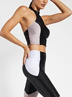 halter neck sports bra
